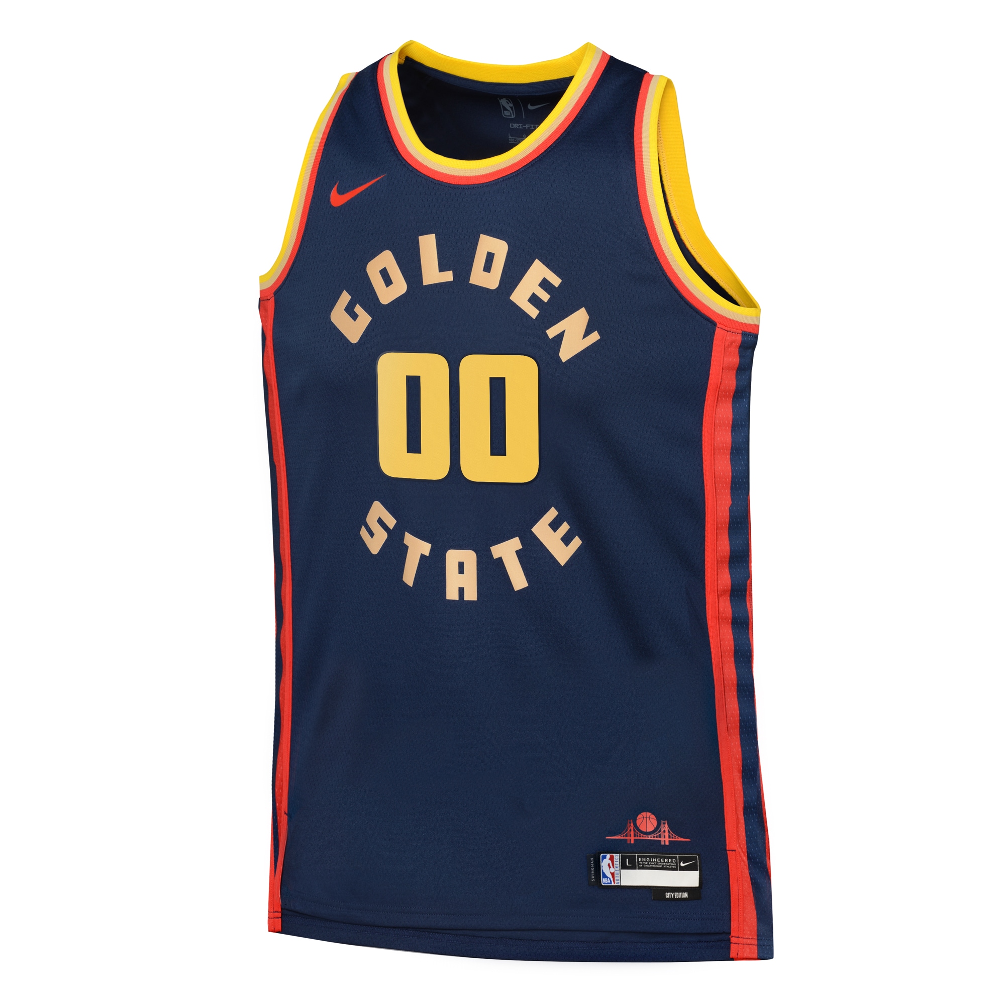 Alternative view of Golden State Warriors City Edition Swingman Basketball Jersey 2024 - Custom - Youth - JS716 