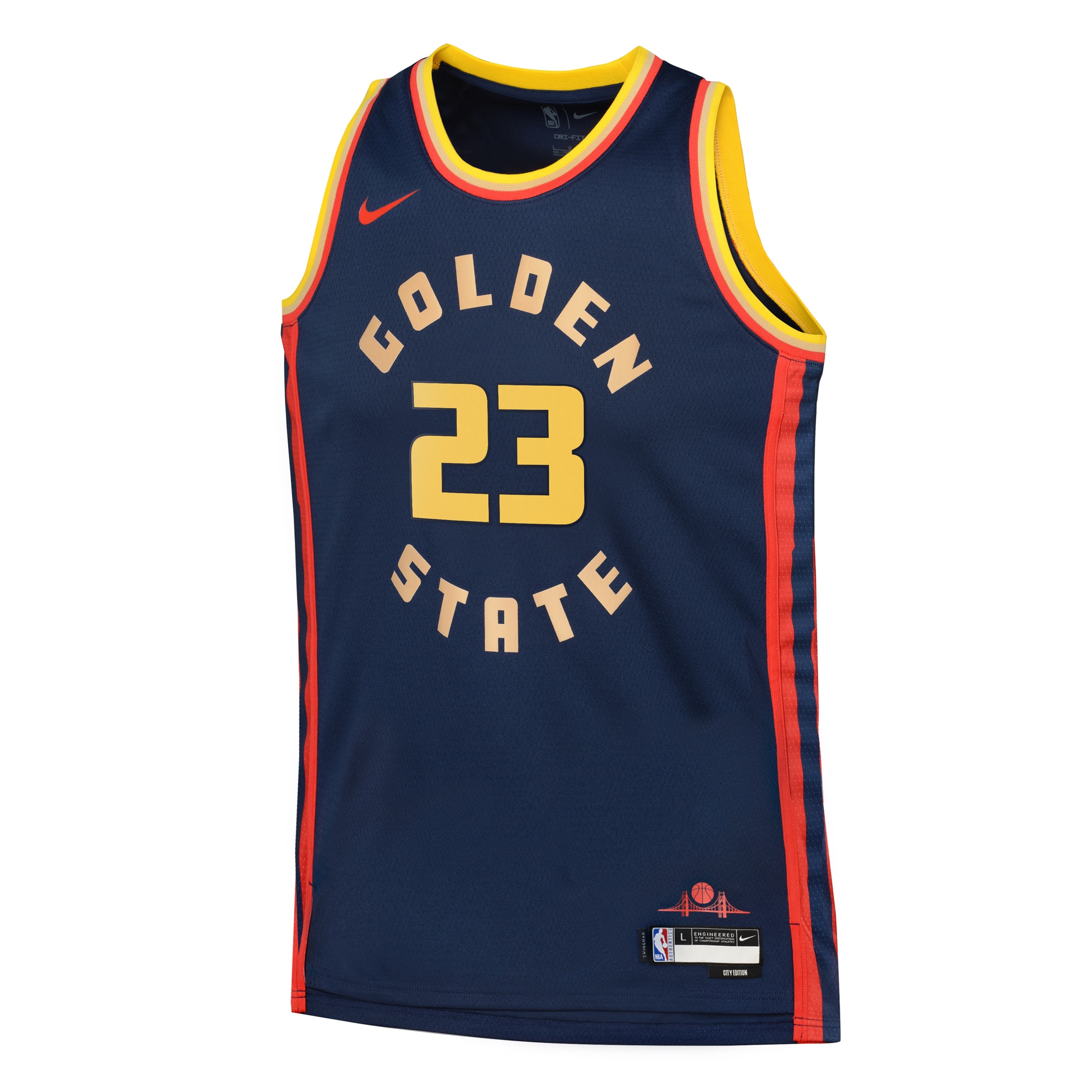 Alternative view of Golden State Warriors City Edition Swingman Basketball Jersey 2024 - Navy - Draymond Green - Youth - JS794 