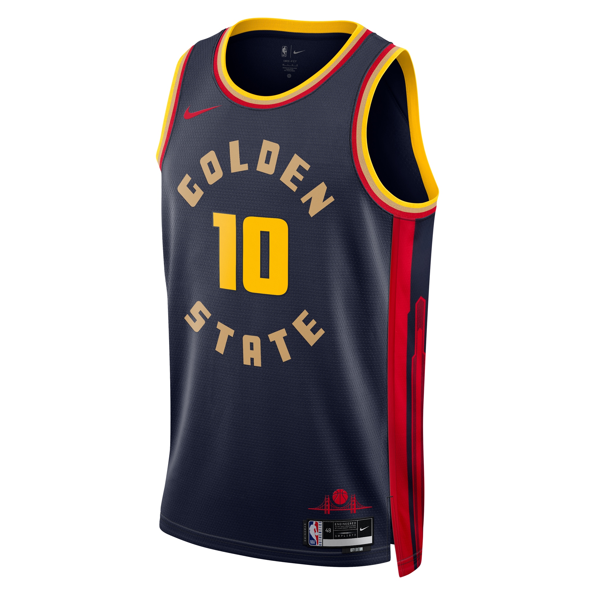 Alternative view of Golden State Warriors City Edition Swingman Basketball Jersey 2024 - Navy - Jimmy Butler III - Unisex - JS349 