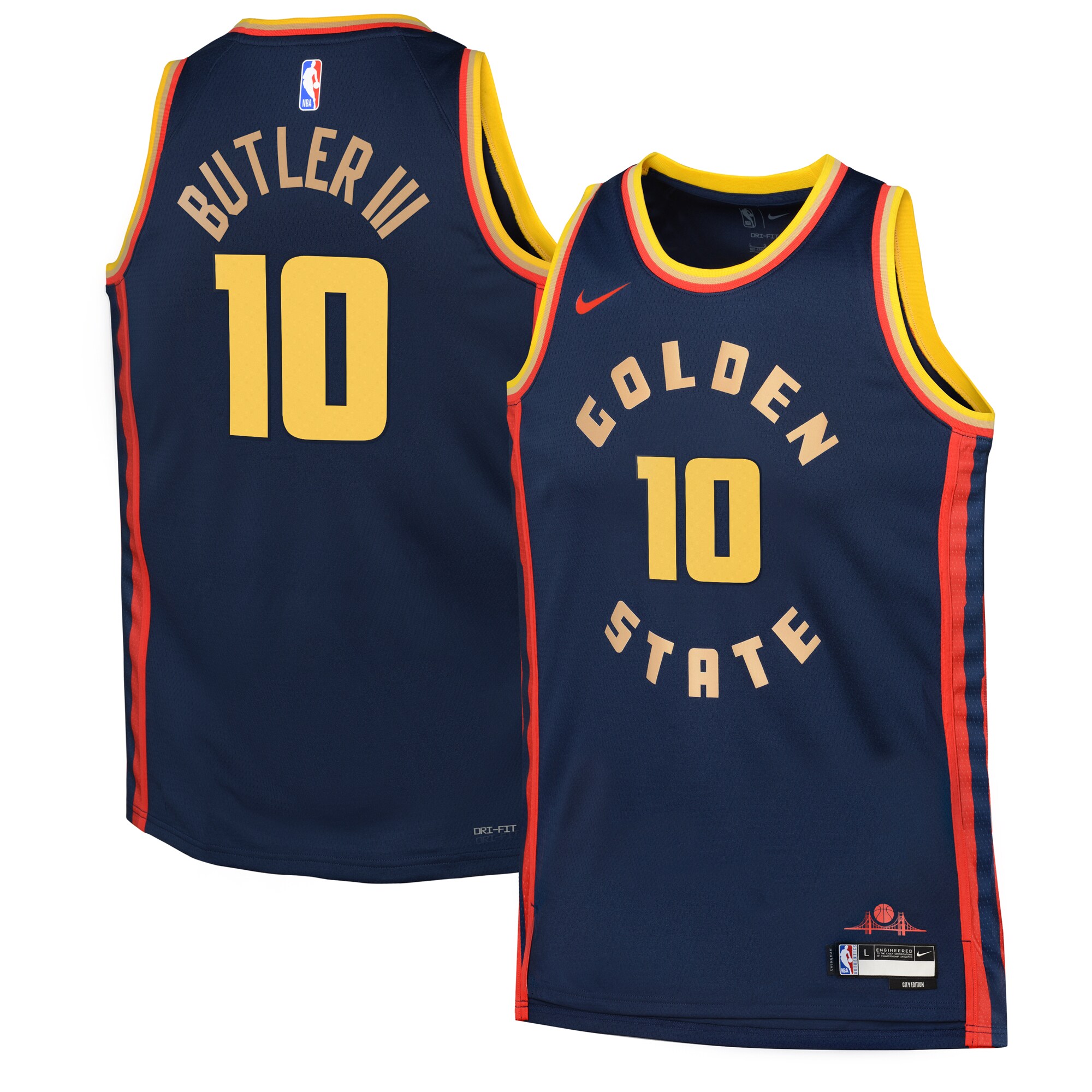 Golden State Warriors City Edition Swingman Basketball Jersey 2024 - Navy - Jimmy Butler III - Youth - JS364 