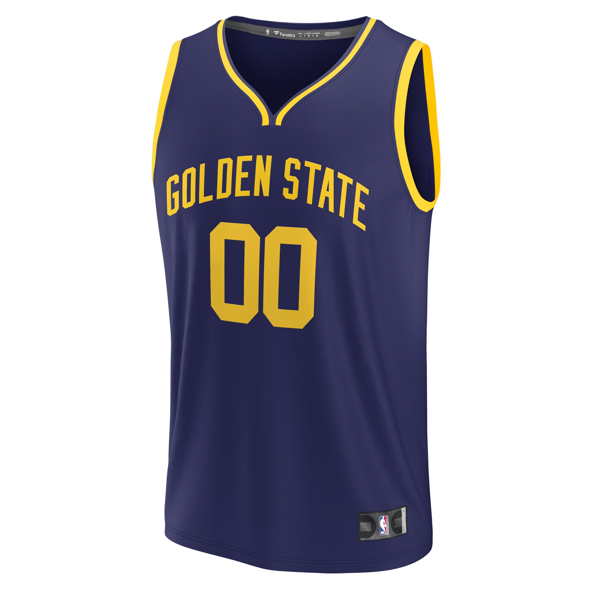 Alternative view of Golden State Warriors Fanatics Youth Fast Break Replica Custom Basketball Jersey - Statement Edition - Navy