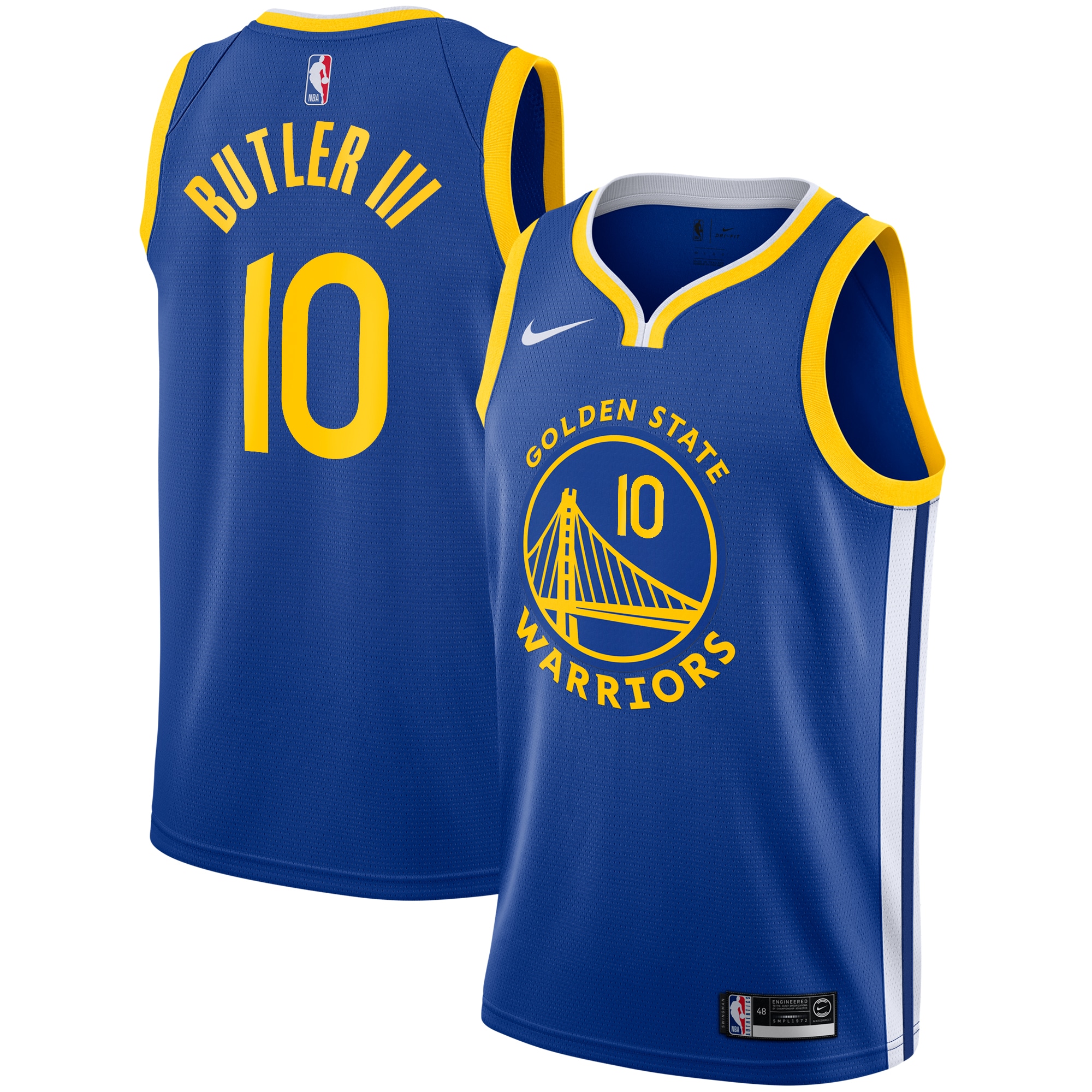 Golden State Warriors Icon Edition Swingman Basketball Jersey - Royal - Jimmy Butler III - Youth - JS302 
