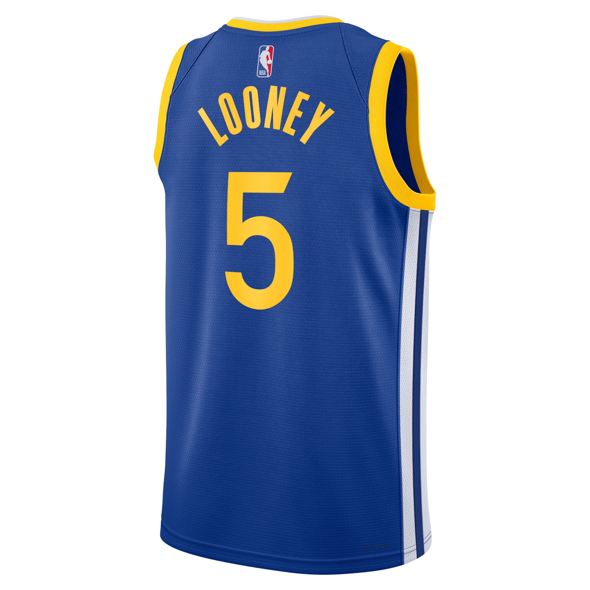 Alternative view of Golden State Warriors Icon Edition Swingman Basketball Jersey - Royal - Kevon Looney - Unisex - JS908 