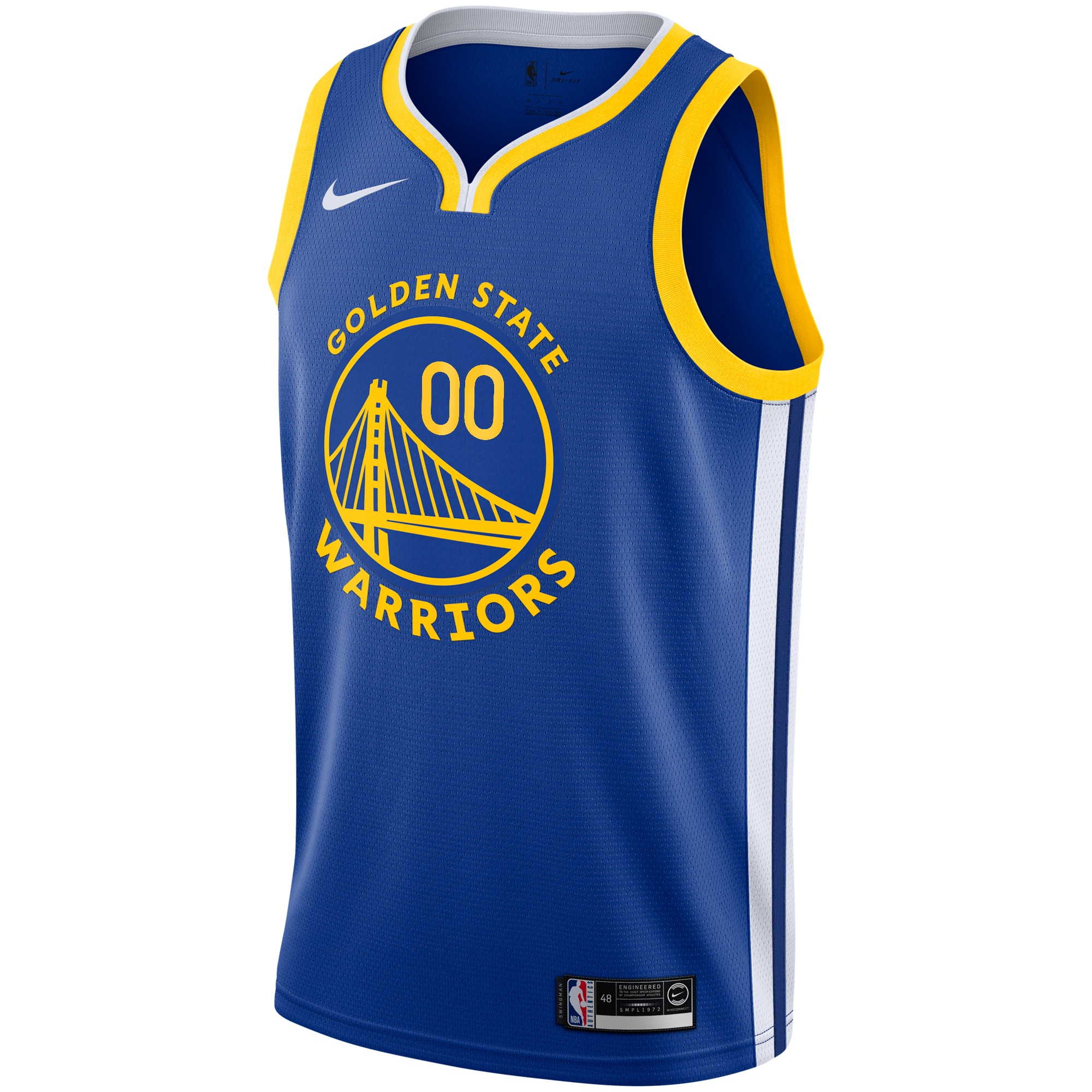 Alternative view of Golden State Warriors Icon Swingman Basketball Jersey - Custom - Youth - JS283 