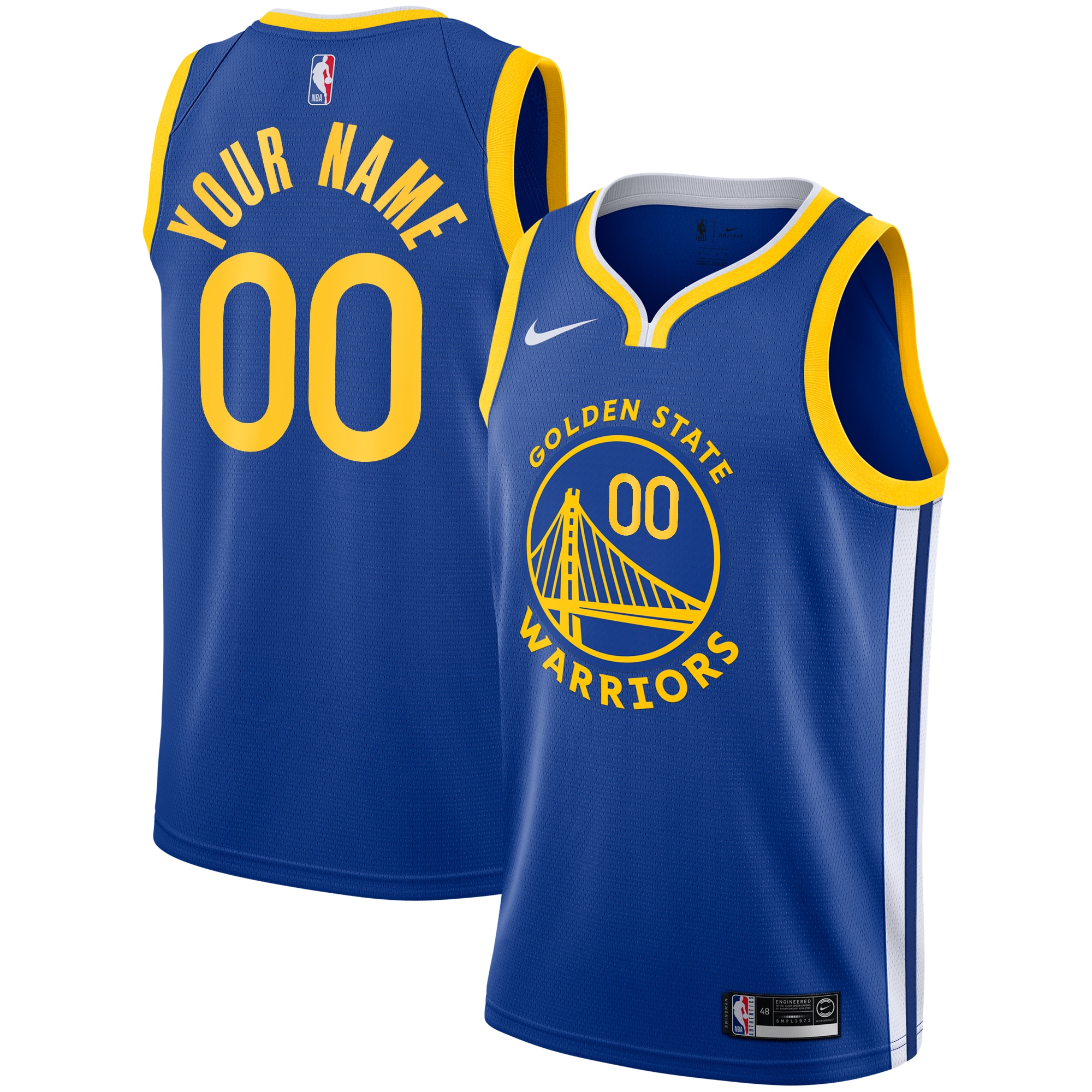 Golden State Warriors Icon Swingman Basketball Jersey - Custom - Youth - JS283 