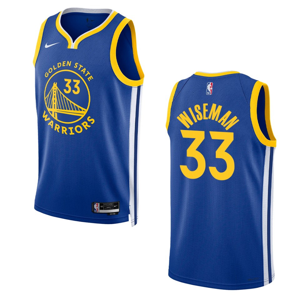 Golden State Warriors James Wiseman 2022-23 Icon Edition Royal Swingman Basketball Jersey