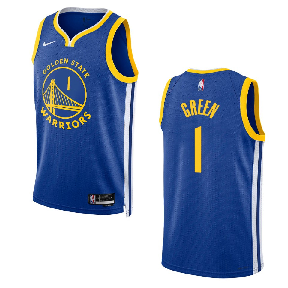 Golden State Warriors Jamychal Green 2022-23 Icon Edition Royal Swingman Basketball Jersey