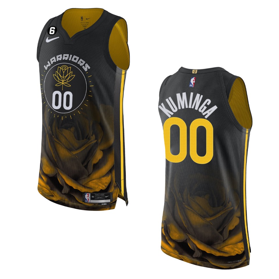 Golden State Warriors Jonathan Kuminga 2022-23 City Edition Black Basketball Jersey