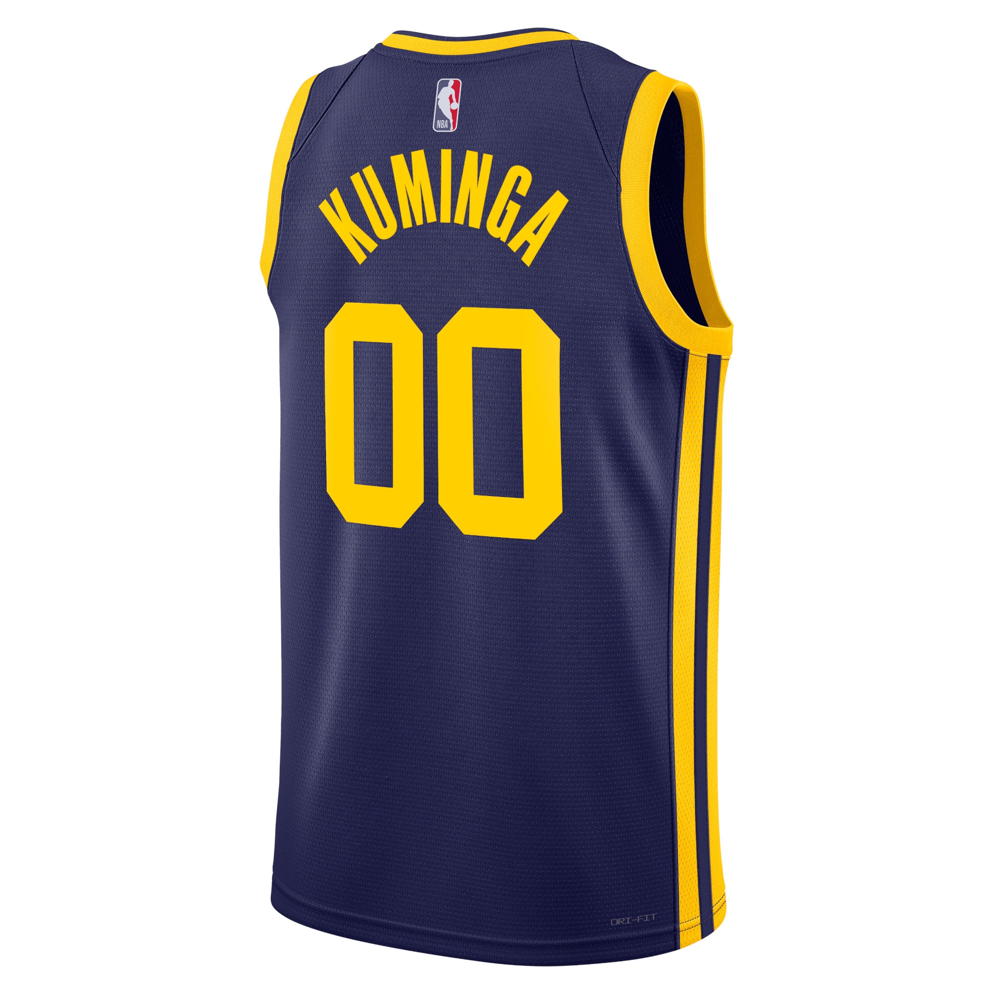 Alternative view of Golden State Warriors Jordan Statement Edition Swingman Basketball Jersey - Blue - Jonathan Kuminga - Unisex - JS123 