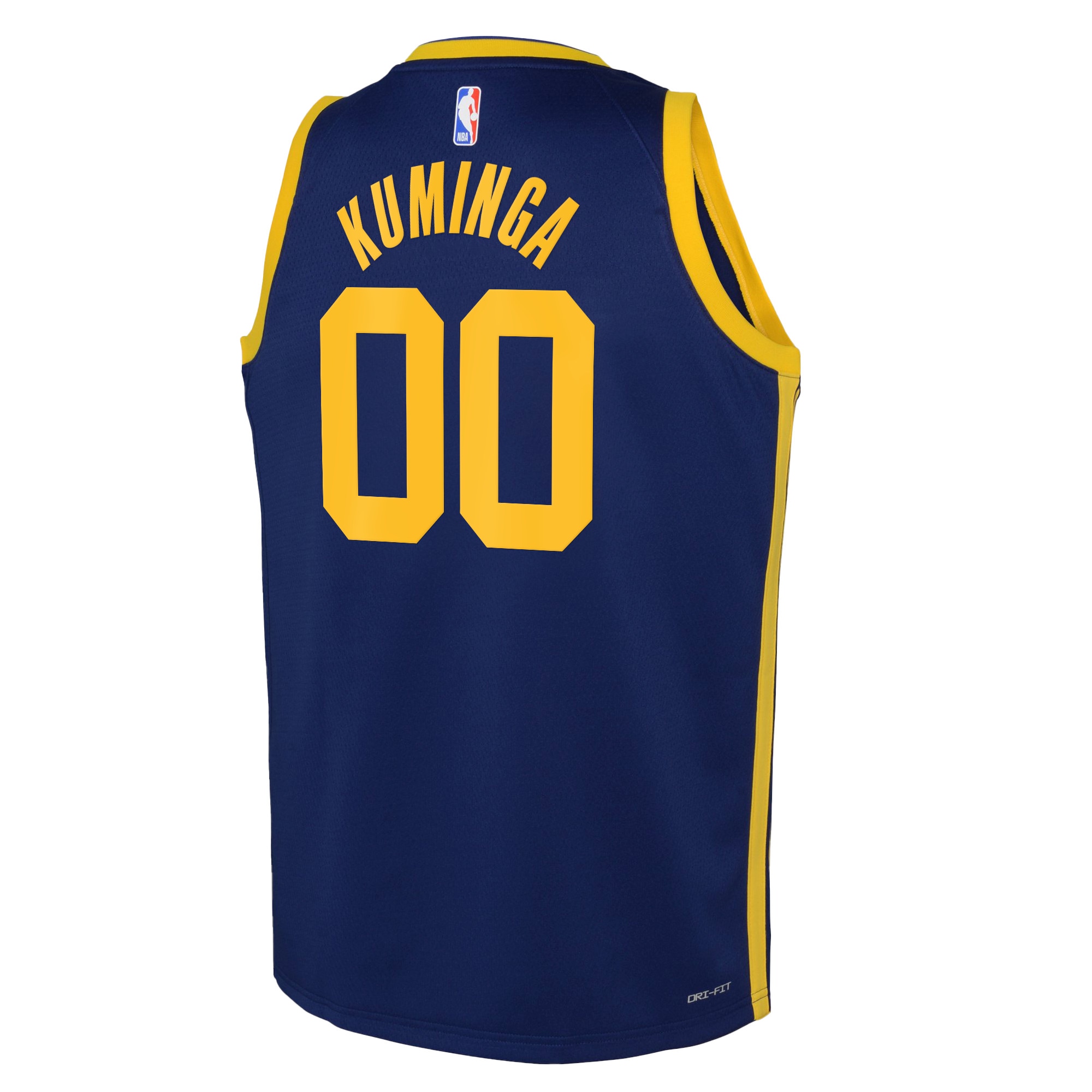Alternative view of Golden State Warriors Jordan Statement Edition Swingman Basketball Jersey 22 - Blue - Jonathan Kuminga - Youth - JS728 