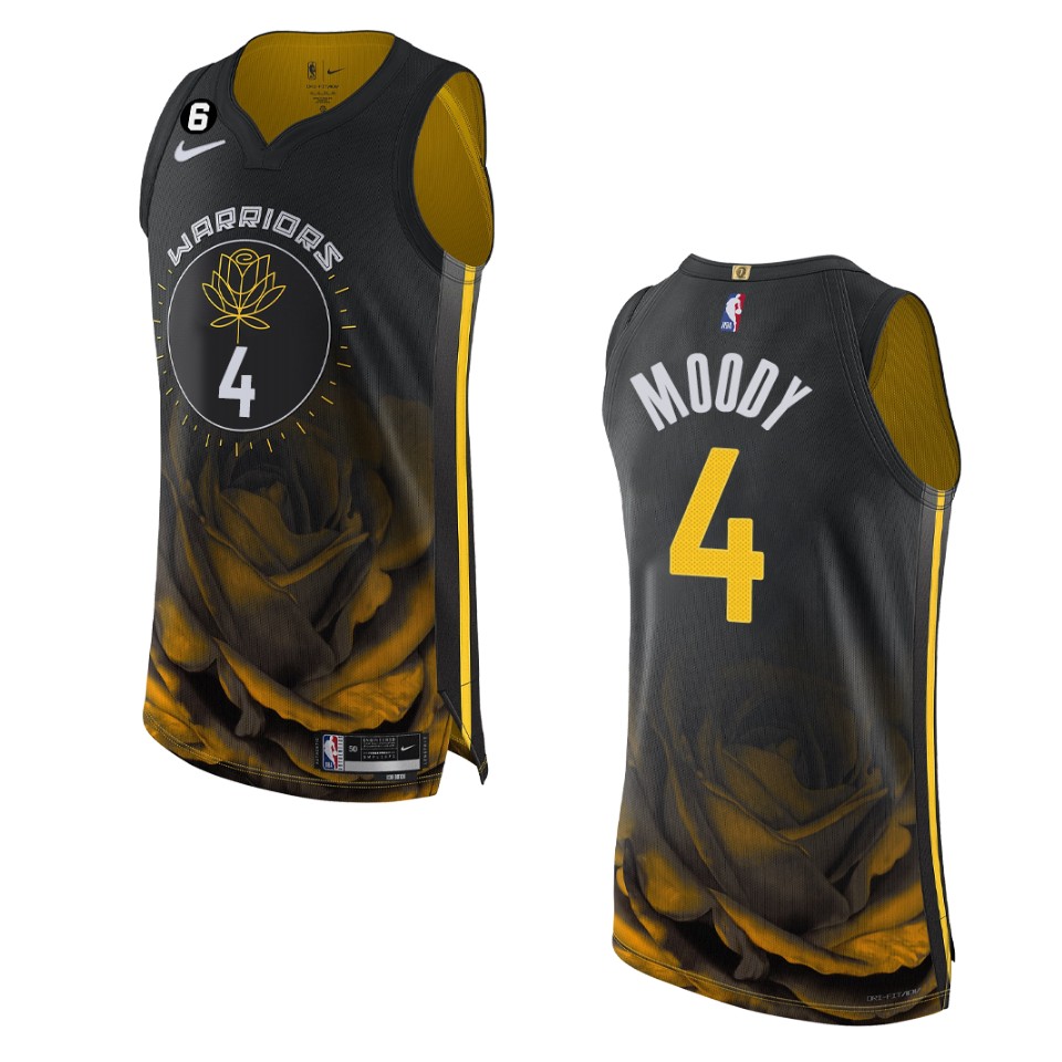 Golden State Warriors Moses Moody 2022-23 City Edition Black Basketball Jersey