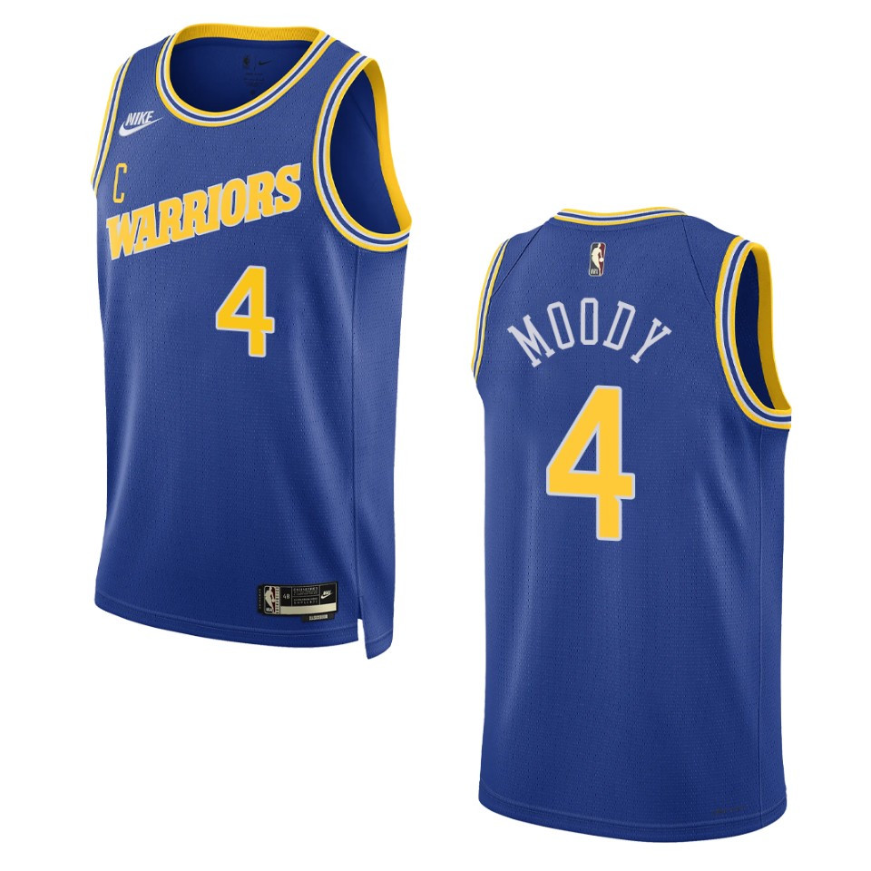 Golden State Warriors Moses Moody Royal Swingman 2022-23 Classic Edition Basketball Jersey