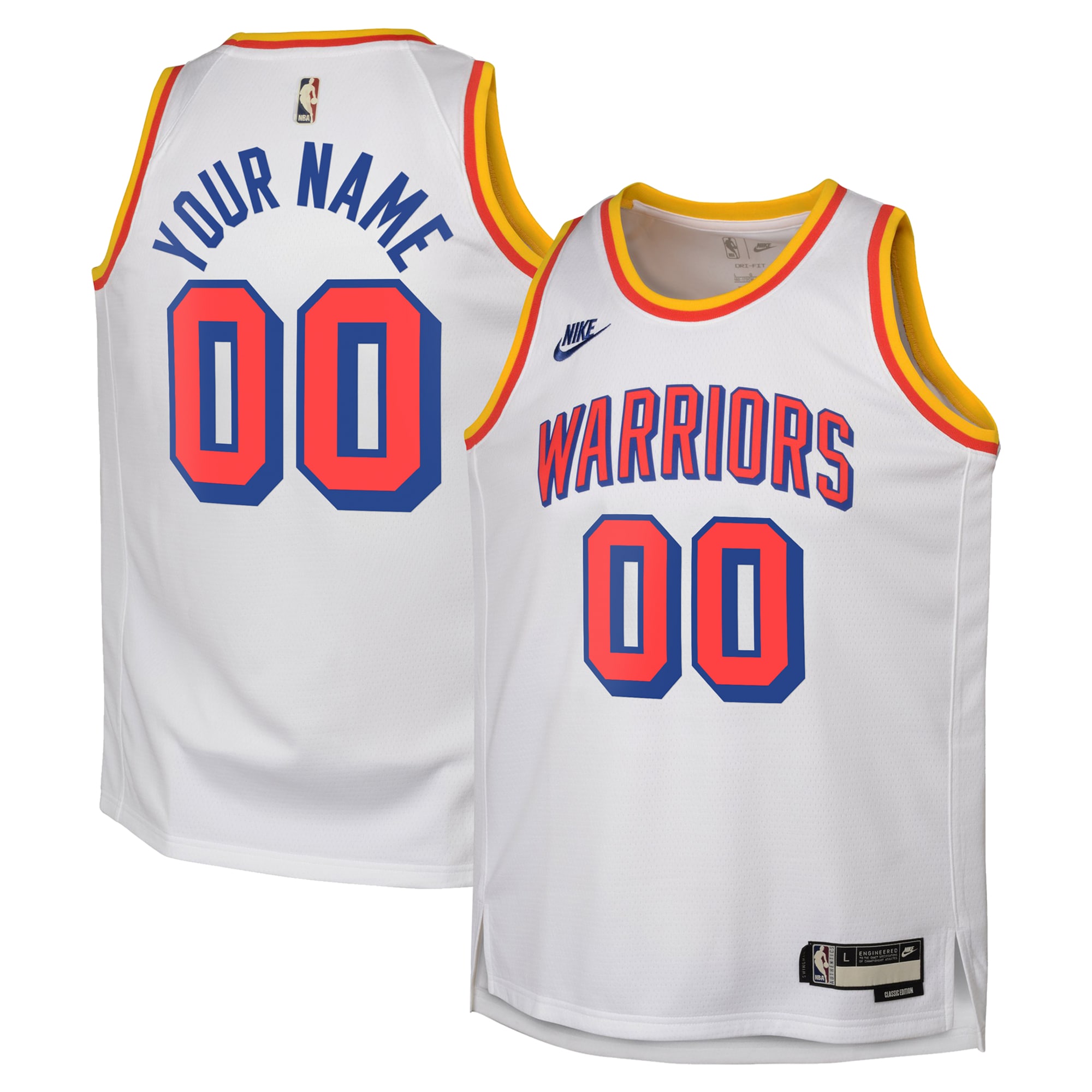Golden State Warriors NBA Hardwood Classic Swingman Basketball Jersey - Custom - Youth - JS680 