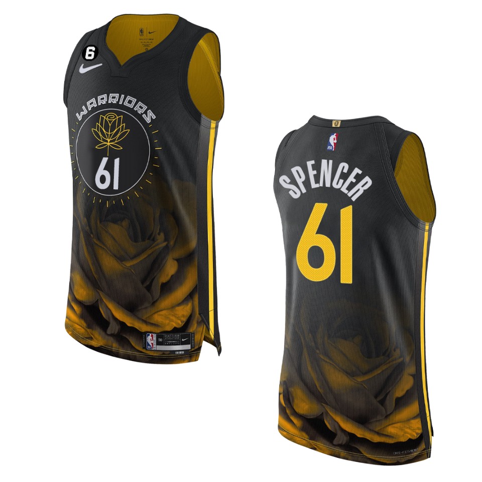 Golden State Warriors Pat Spencer 2022-23 City Edition Black Basketball Jersey