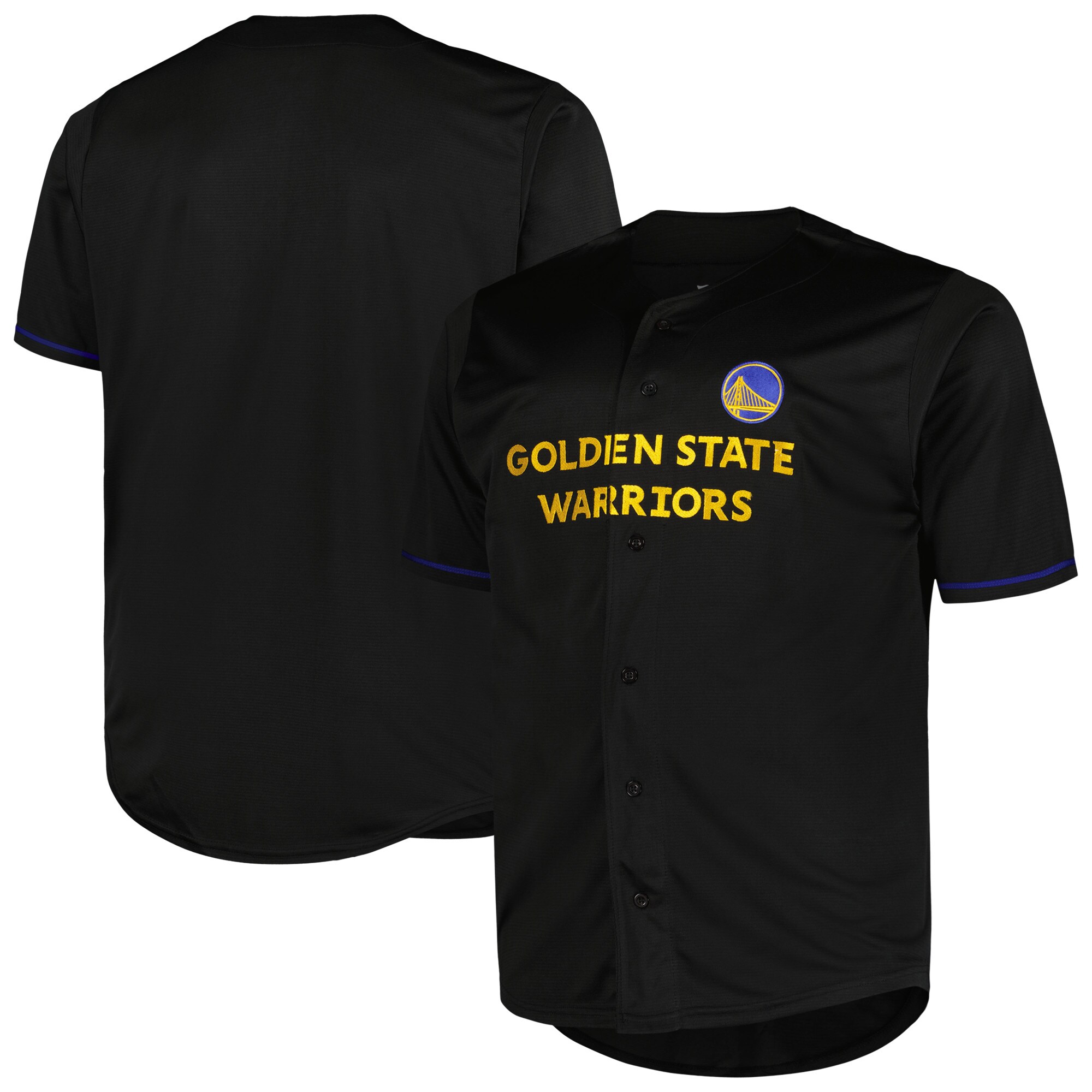 Golden State Warriors Profile Big & Tall Pop Basketball Jersey - Black