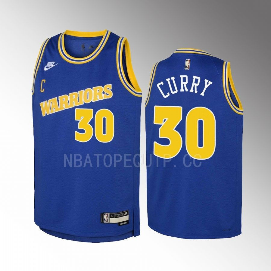 Golden State Warriors Stephen Curry 30 Classic Edition Blue Youth Basketball Jersey Swingman - JS427 