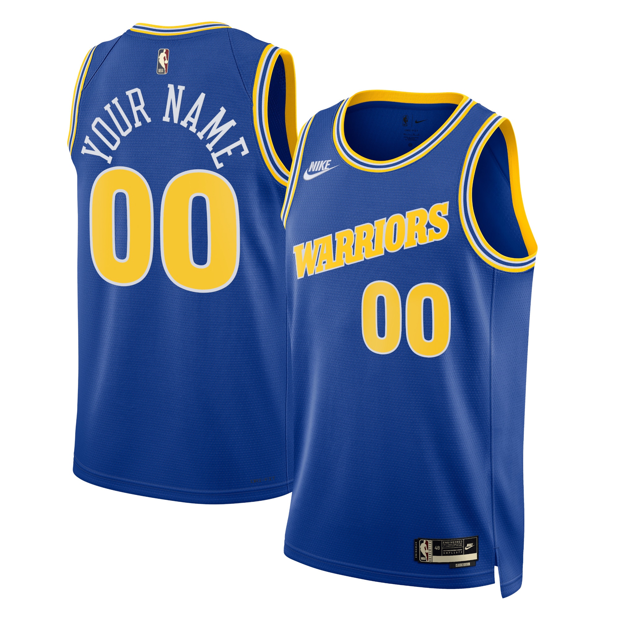 Golden State Warriors Unisex 2022/23 Custom Swingman Basketball Jersey - Classic Edition - Blue