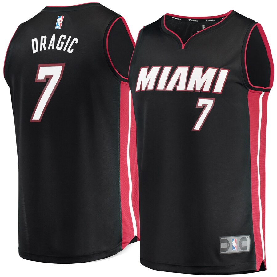 Goran Dragic Miami Heat Fanatics Branded Fast Break Replica Basketball Jersey Black - Icon Edition