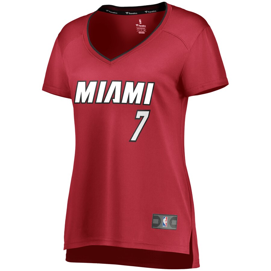 Alternative view of Goran Dragic Miami Heat Fanatics Branded Women's Fast Break Player Basketball Jersey - Statement Edition - Maroon