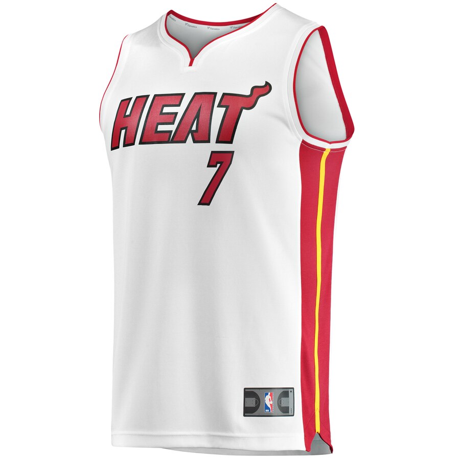 Alternative view of Goran Dragic Miami Heat Fanatics Branded Youth Fast Break Player Basketball Jersey - Association Edition - White