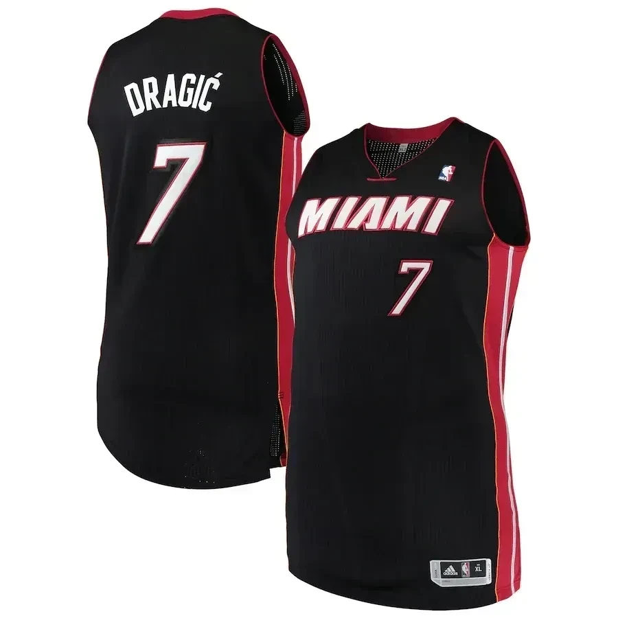 Goran Dragic Miami Heat Finished Basketball Jersey - Black - JS173 