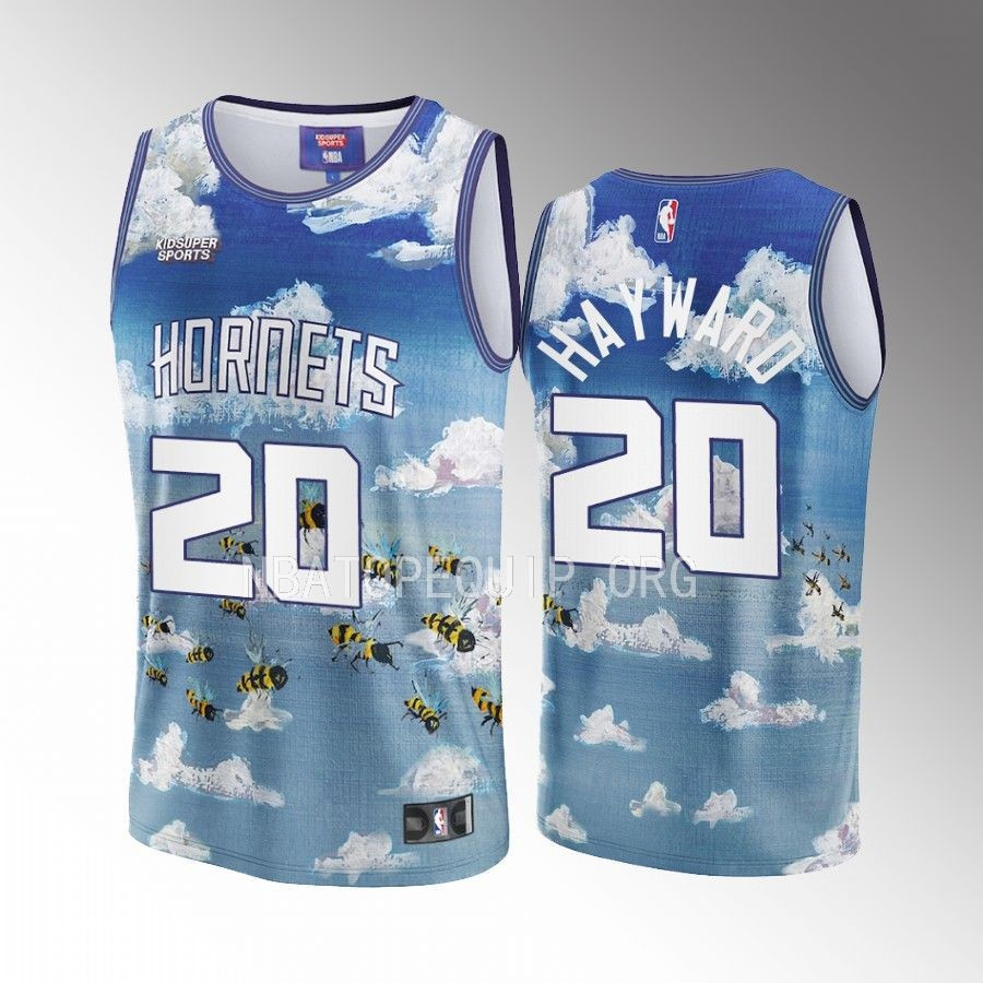 Gordon Hayward 20 Charlotte Hornets NBA & KidSuper Studios Unisex Hometown Basketball Jersey - JS301 