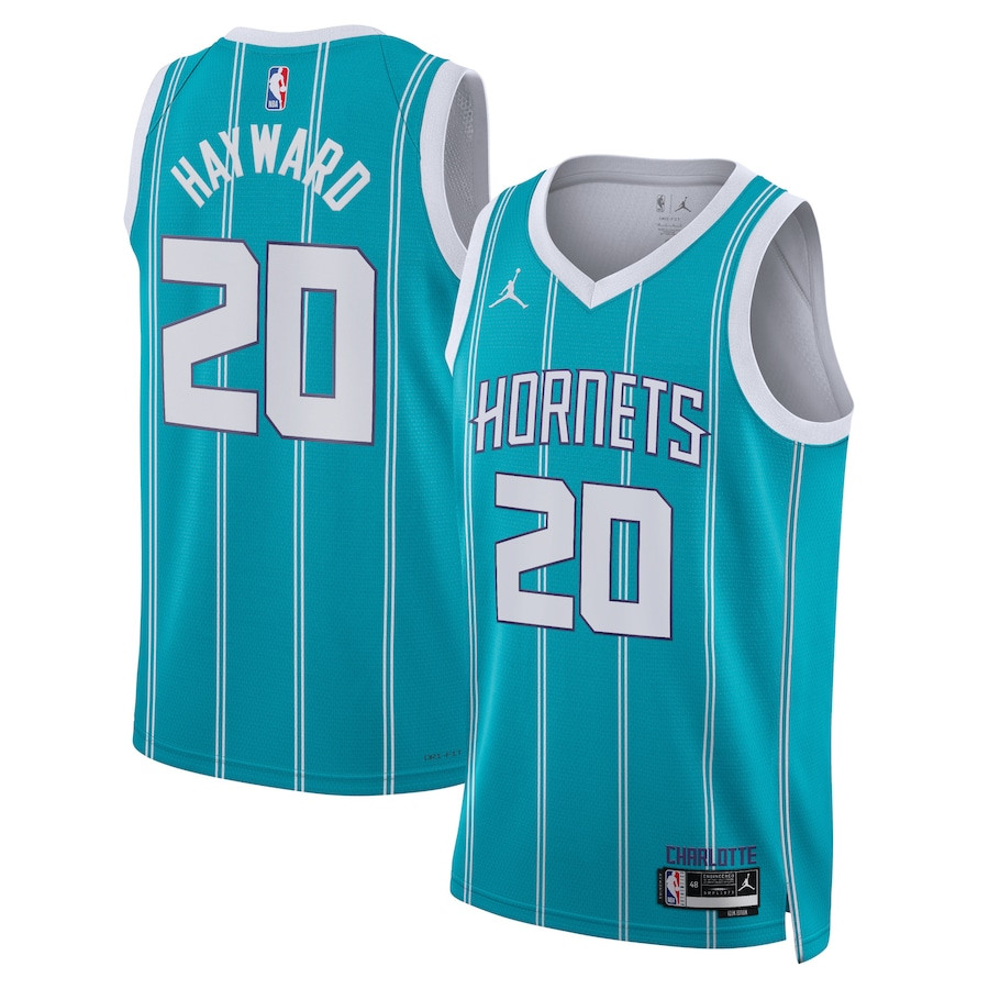 Gordon Hayward 20 Charlotte Hornets Unisex Swingman Basketball Jersey - Icon Edition - Teal - JS575 