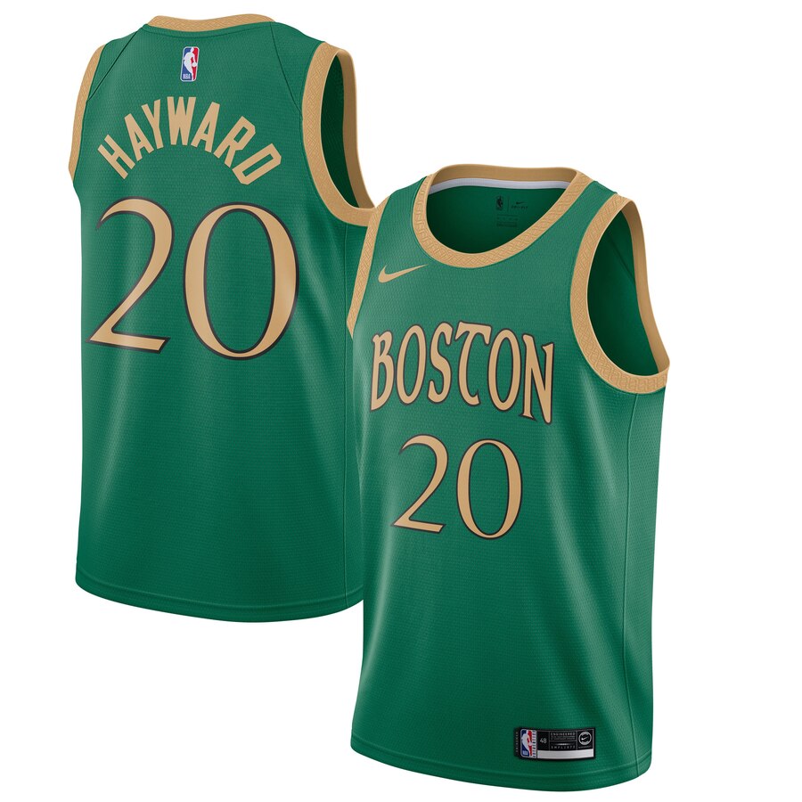 Gordon Hayward Boston Celtics 2019/20 Finished City Edition Swingman Basketball Jersey – Kelly Green