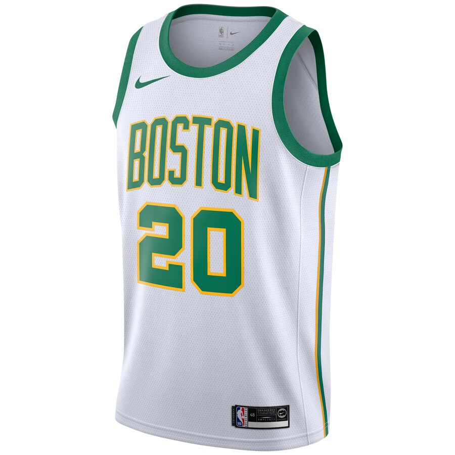 Alternative view of Gordon Hayward Boston Celtics City Edition Swingman Basketball Jersey - White