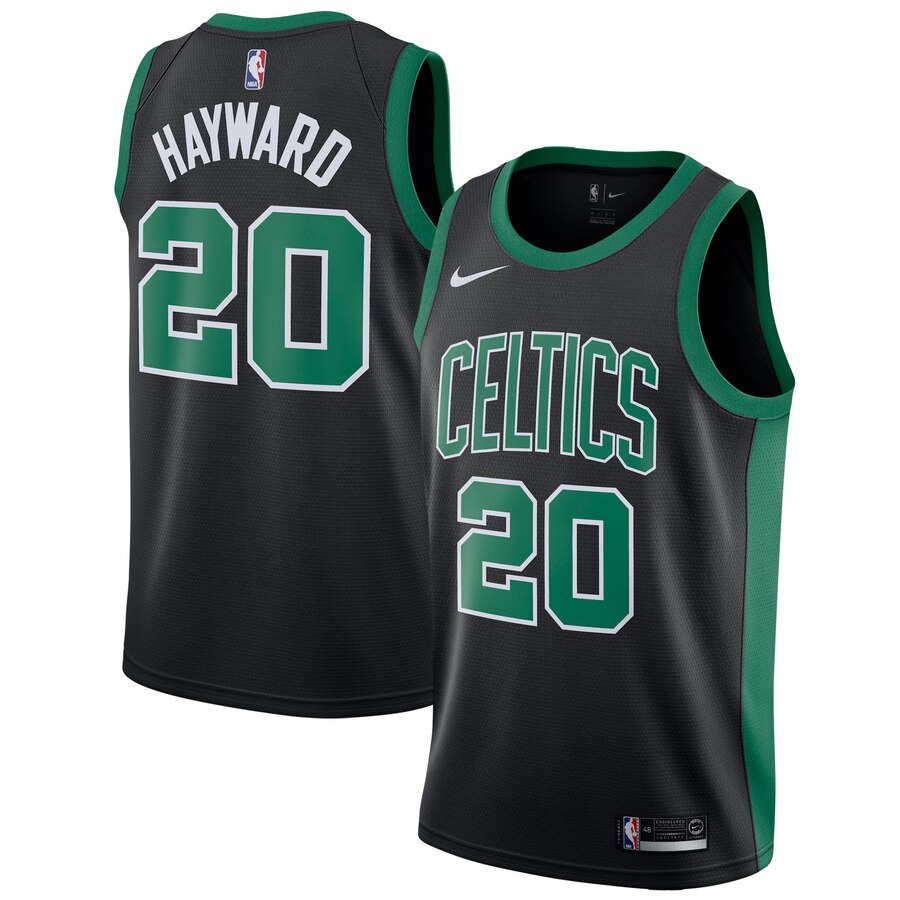 Gordon Hayward Boston Celtics Swingman Basketball Jersey - Statement Edition - Black