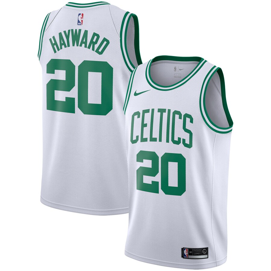 Gordon Hayward Boston Celtics Swingman Basketball Jersey White - Icon Edition