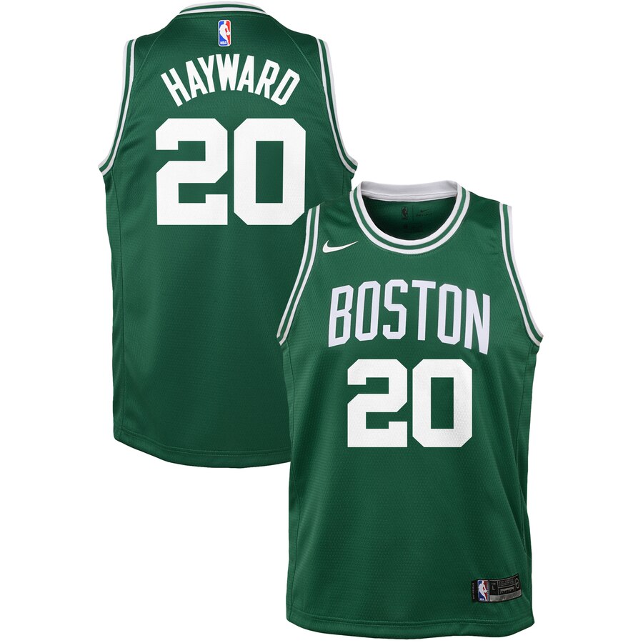Gordon Hayward Boston Celtics Youth Swingman Basketball Jersey Green - Icon Edition