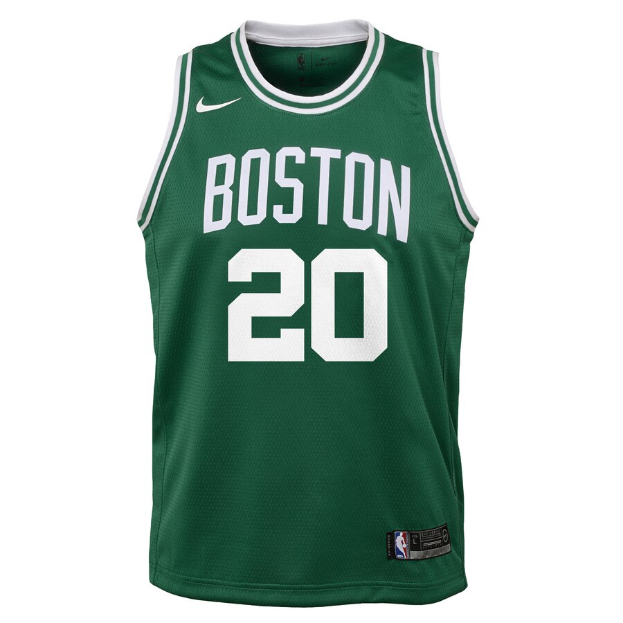 Alternative view of Gordon Hayward Boston Celtics Youth Swingman Basketball Jersey Green - Icon Edition