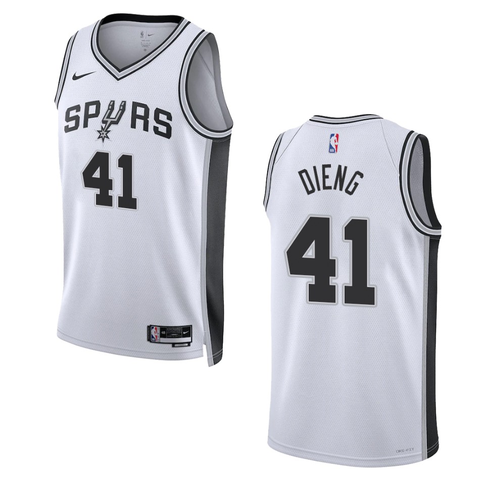 Gorgui Dieng Association Edition San Antonio Spurs 2022-23 White Swingman Basketball Jersey