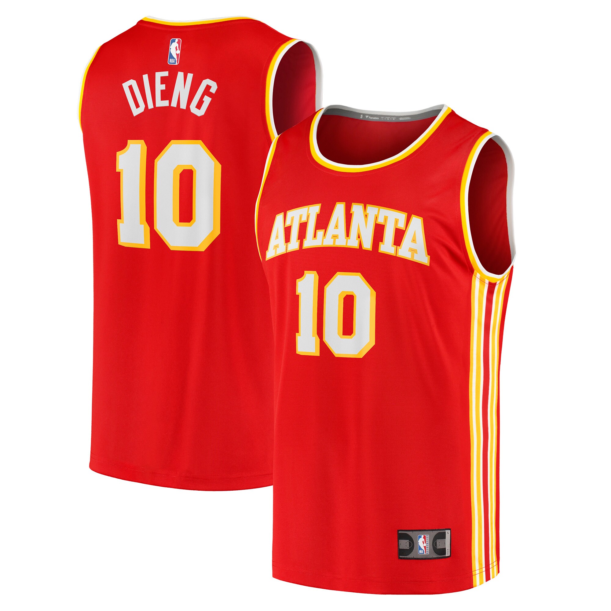 Alternative view of Gorgui Dieng Atlanta Hawks Fanatics Branded Youth 2021/22 Fast Break Replica Basketball Jersey - Icon Edition - Red