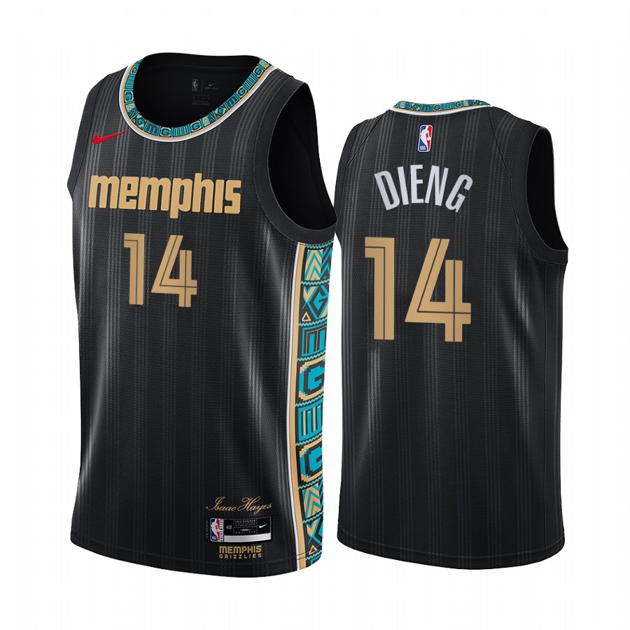 Gorgui Dieng Memphis Grizzlies 2020-21 Black City Basketball Jersey New Uniform