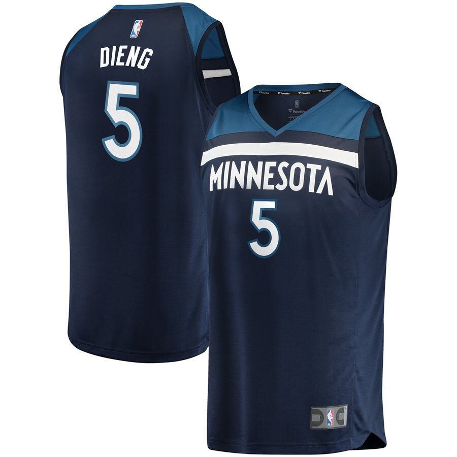 Gorgui Dieng Minnesota Timberwolves Fanatics Branded Youth Fast Break Road Replica Basketball Jersey Navy - Icon Edition