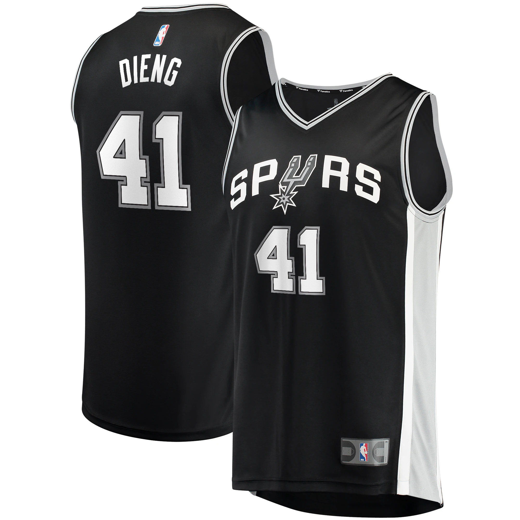 Gorgui Dieng San Antonio Spurs Fanatics Branded Fast Break Player Basketball Jersey - Icon Edition - Black