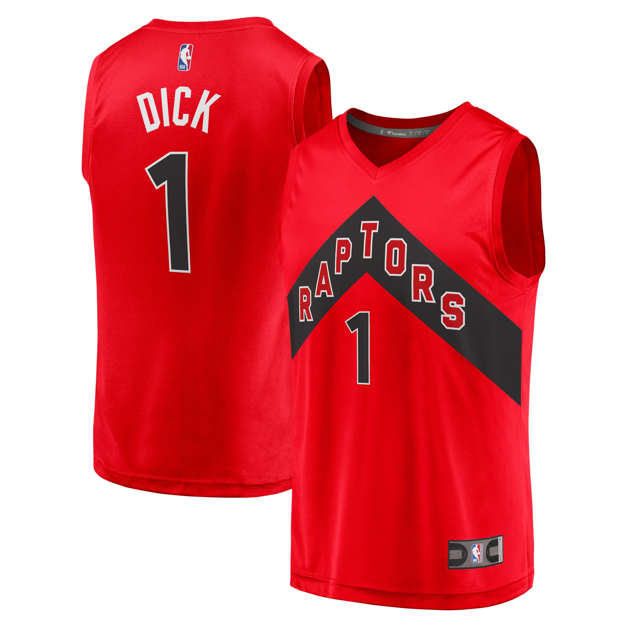 Gradey Dick Toronto Raptors Fanatics Fast Break Player Basketball Jersey - Icon Edition - Red