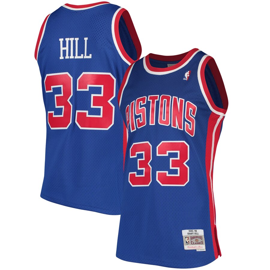 Grant Hill Detroit Pistons Mitchell & Ness 1995-96 Hardwood Classics Swingman Basketball Jersey - Blue