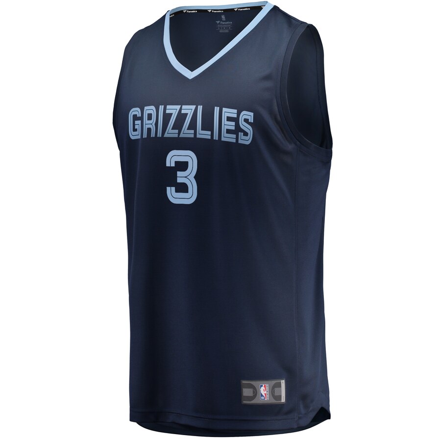 Alternative view of Grayson Allen Memphis Grizzlies Fanatics Branded Fast Break Replica Basketball Jersey Navy - Icon Edition