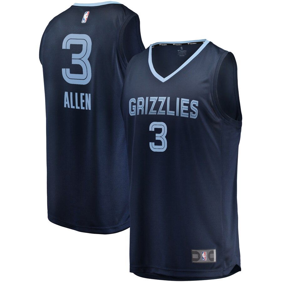 Grayson Allen Memphis Grizzlies Fanatics Branded Fast Break Replica Basketball Jersey Navy - Icon Edition