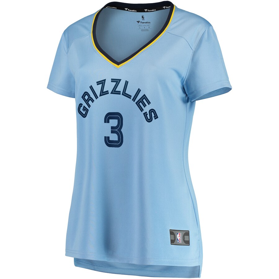 Alternative view of Grayson Allen Memphis Grizzlies Fanatics Branded Women's Fast Break Replica Basketball Jersey Light Blue - Statement Edition