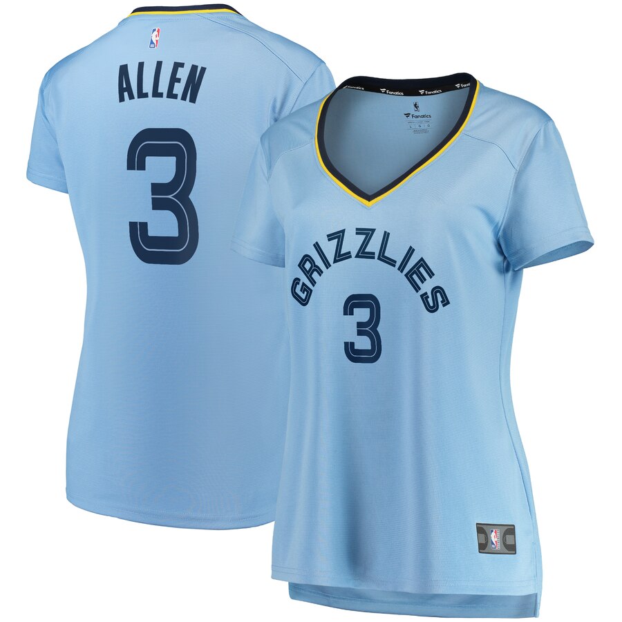 Grayson Allen Memphis Grizzlies Fanatics Branded Women's Fast Break Replica Basketball Jersey Light Blue - Statement Edition