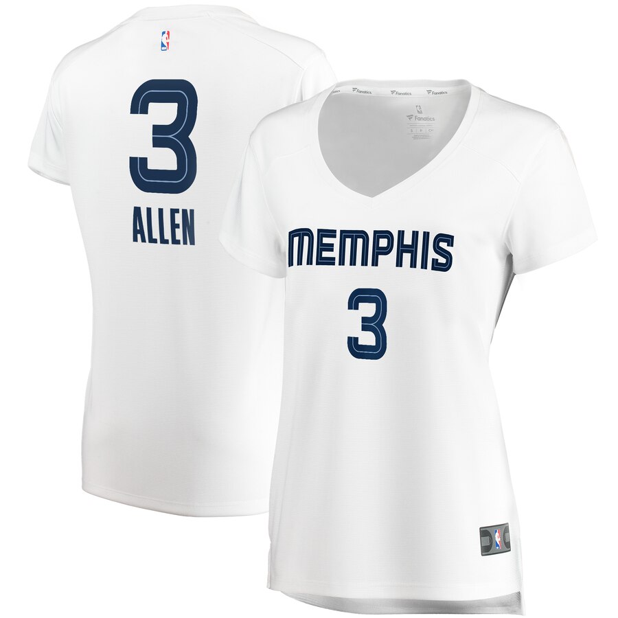 Grayson Allen Memphis Grizzlies Fanatics Branded Women's Fast Break Replica Basketball Jersey White - Association Edition