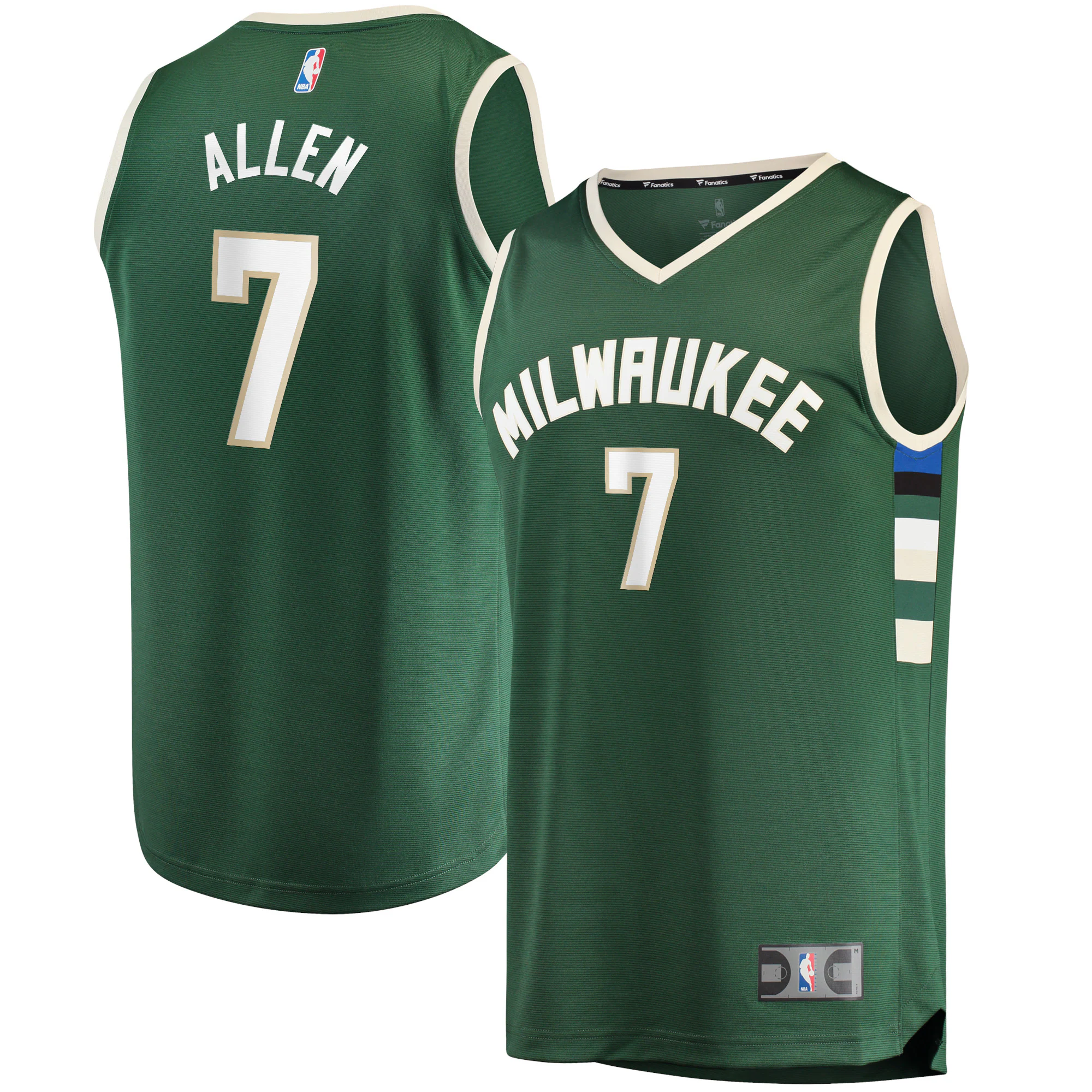 Grayson Allen Milwaukee Bucks Fanatics Branded 2021/22 Fast Break Replica Basketball Jersey - Icon Edition - Hunter Green
