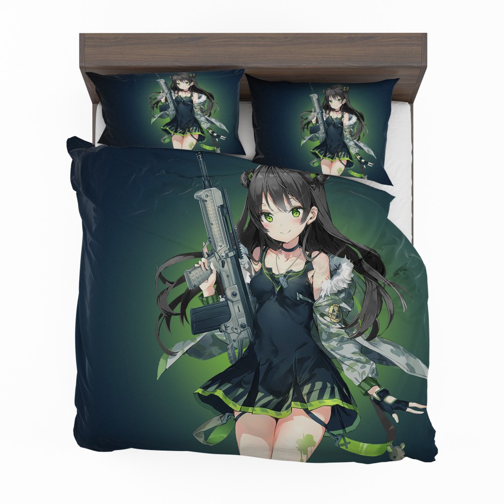 Alternative view of Green Girls Frontline Anime Bedding Set - Custom Bedding Set