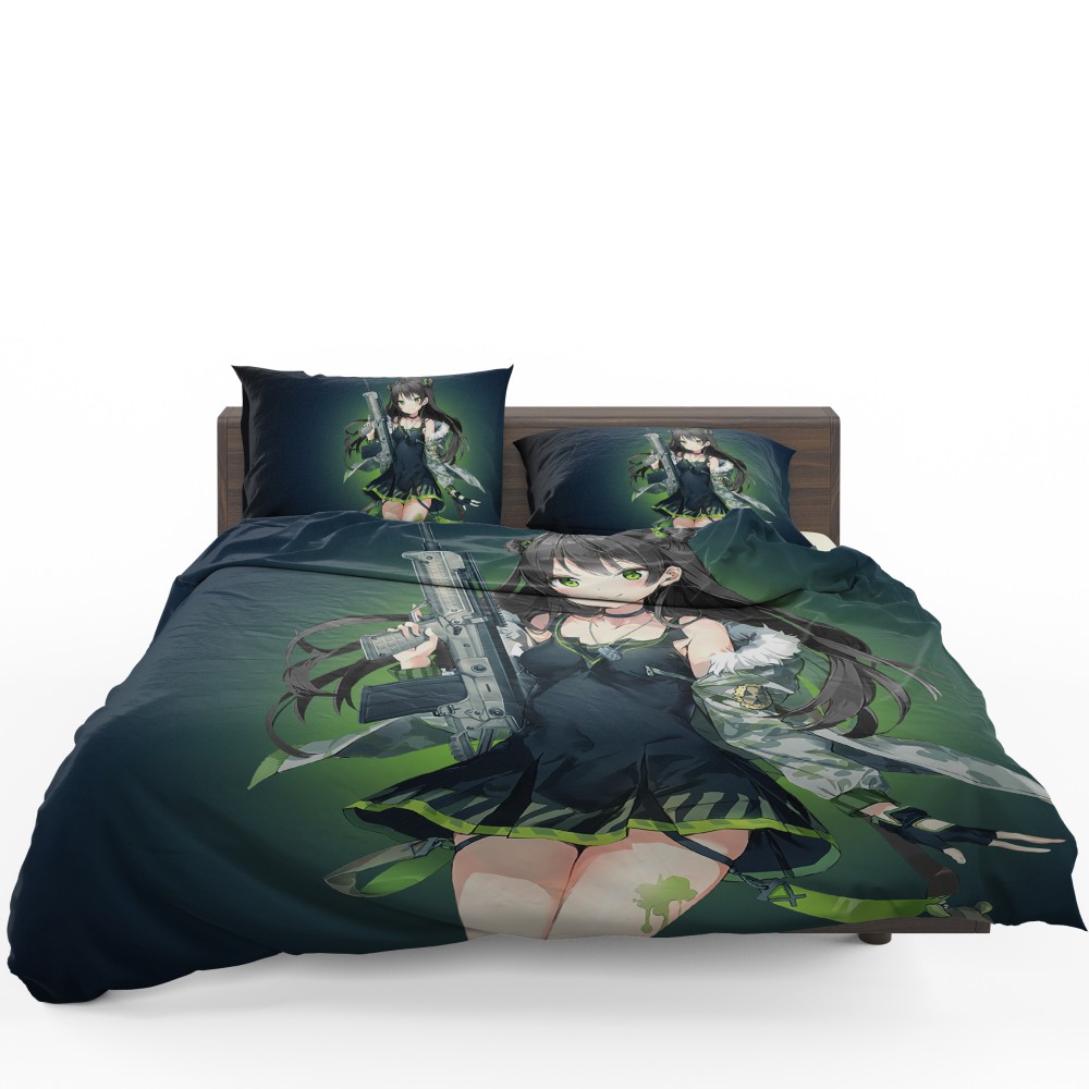 Green Girls Frontline Anime Bedding Set - Custom Bedding Set