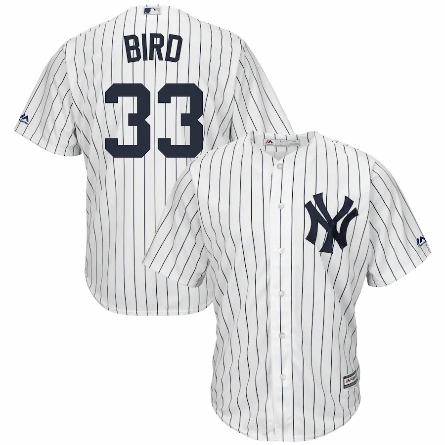 Greg Bird New York Yankees Majestic Official Cool Base Player Baseball Jersey – White
