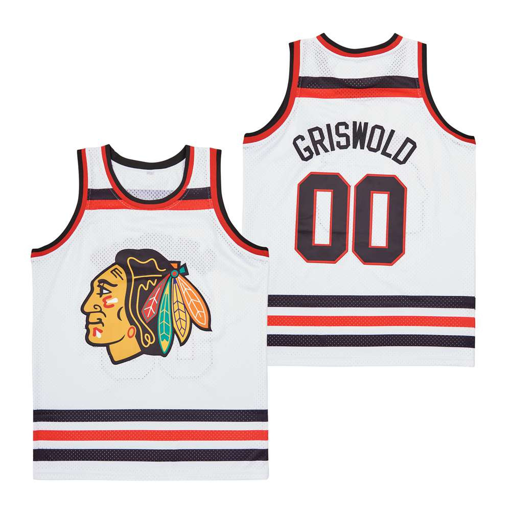 Griswold 00 Chicago Blackhawks Swingman Hockey Jersey - White - JS494 